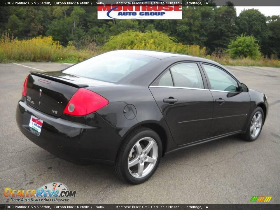 2009 Pontiac G6 V6 Sedan Carbon Black Metallic / Ebony Photo #2