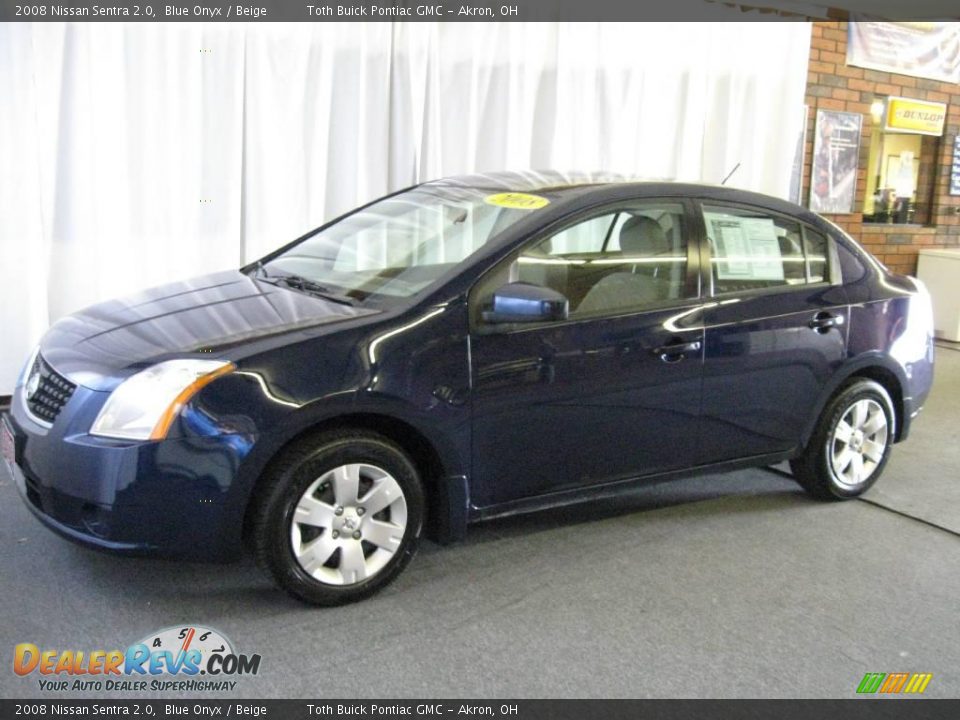 2008 Nissan Sentra 2.0 Blue Onyx / Beige Photo #6