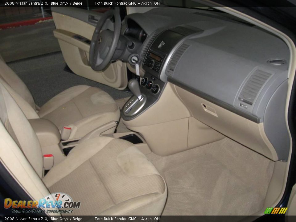 2008 Nissan Sentra 2.0 Blue Onyx / Beige Photo #14