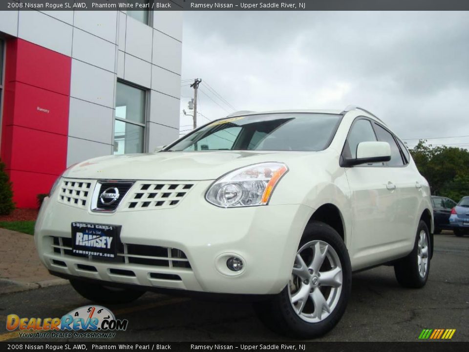 2008 Nissan Rogue SL AWD Phantom White Pearl / Black Photo #1