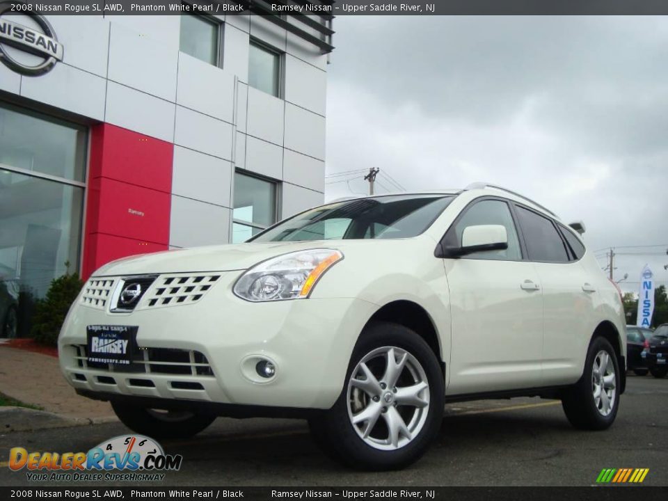 2008 Nissan Rogue SL AWD Phantom White Pearl / Black Photo #4