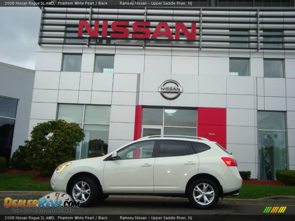 2008 Nissan Rogue SL AWD Phantom White Pearl / Black Photo #6