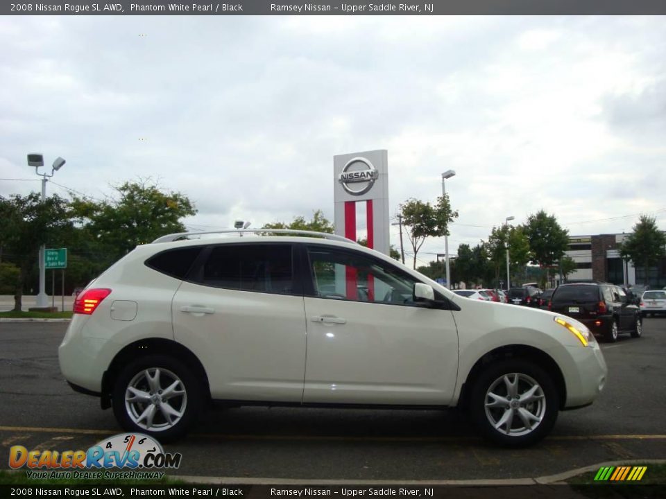 2008 Nissan Rogue SL AWD Phantom White Pearl / Black Photo #12