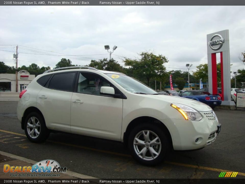 2008 Nissan Rogue SL AWD Phantom White Pearl / Black Photo #13