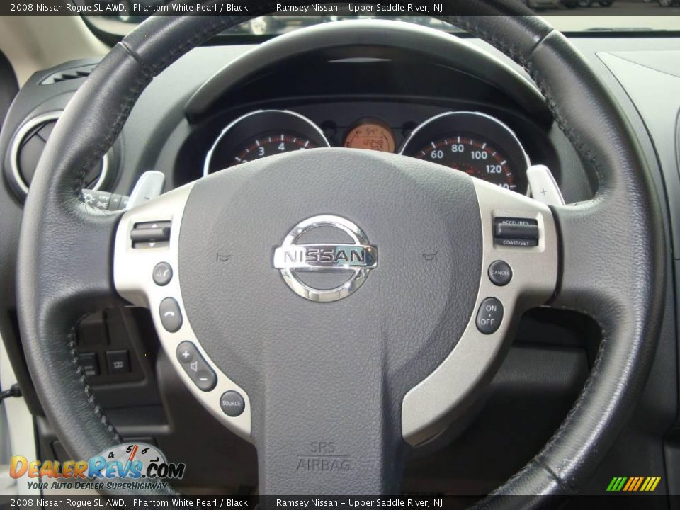 2008 Nissan Rogue SL AWD Phantom White Pearl / Black Photo #34