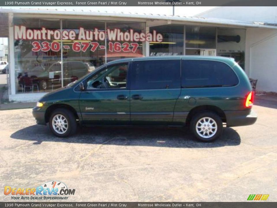 1998 Plymouth Grand Voyager Expresso Forest Green Pearl / Mist Gray Photo #2