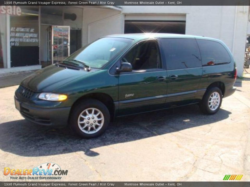 1998 Plymouth Grand Voyager Expresso Forest Green Pearl / Mist Gray Photo #3