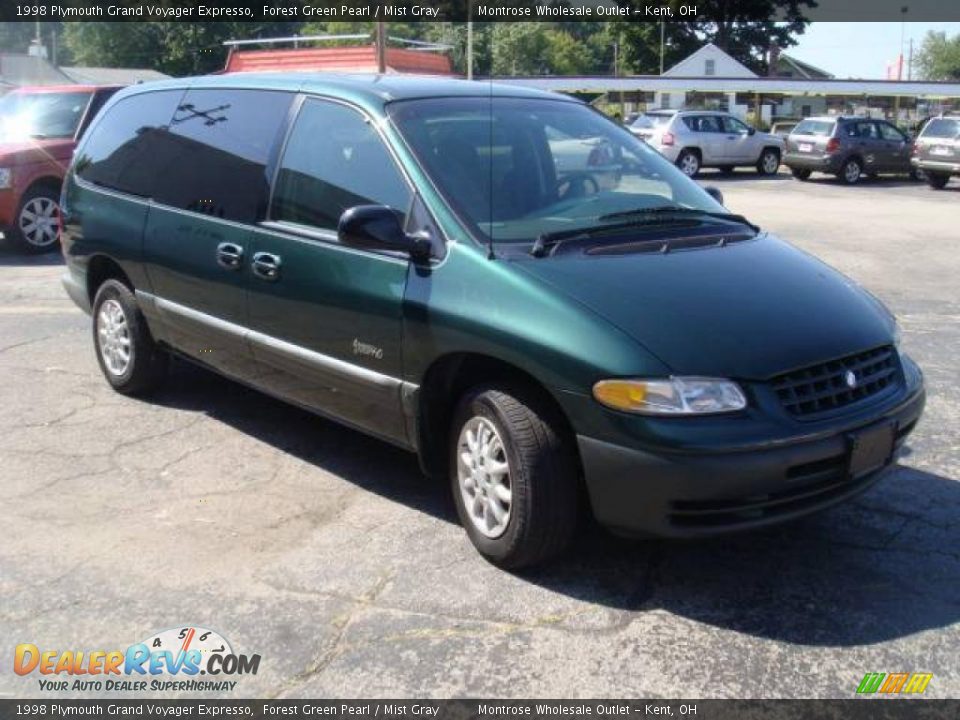1998 Plymouth Grand Voyager Expresso Forest Green Pearl / Mist Gray Photo #5