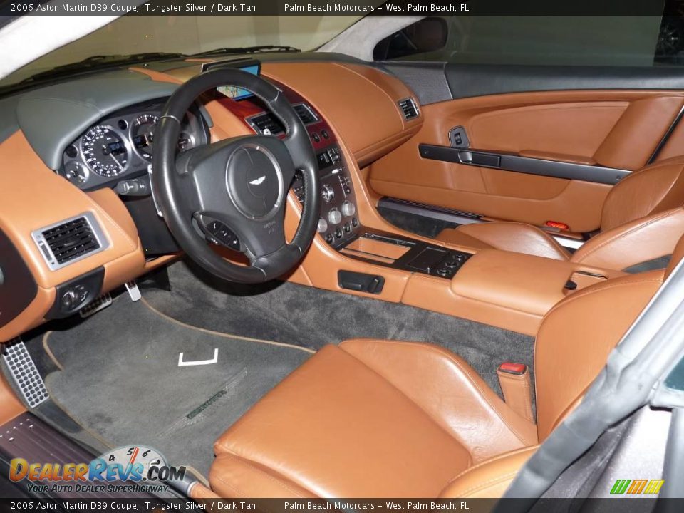 2006 Aston Martin DB9 Coupe Tungsten Silver / Dark Tan Photo #14