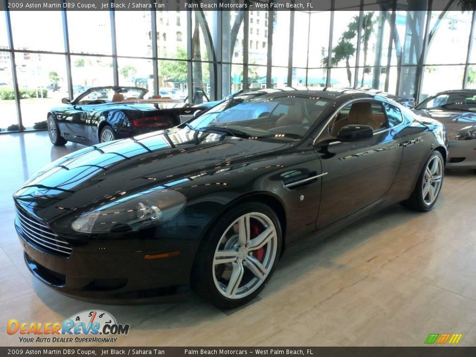 2009 Aston Martin DB9 Coupe Jet Black / Sahara Tan Photo #1