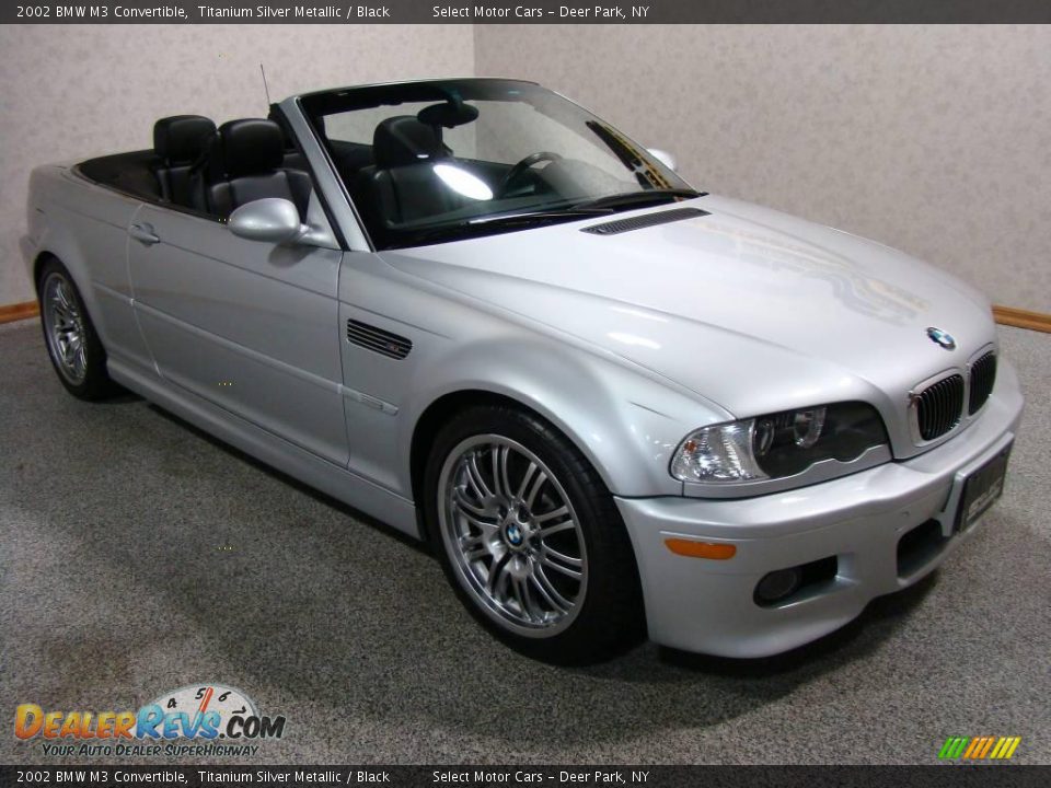2002 BMW M3 Convertible Titanium Silver Metallic / Black Photo #3