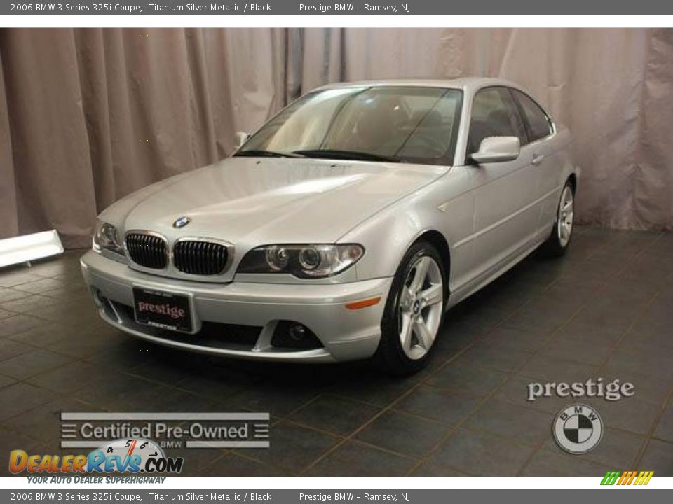 2006 BMW 3 Series 325i Coupe Titanium Silver Metallic / Black Photo #1