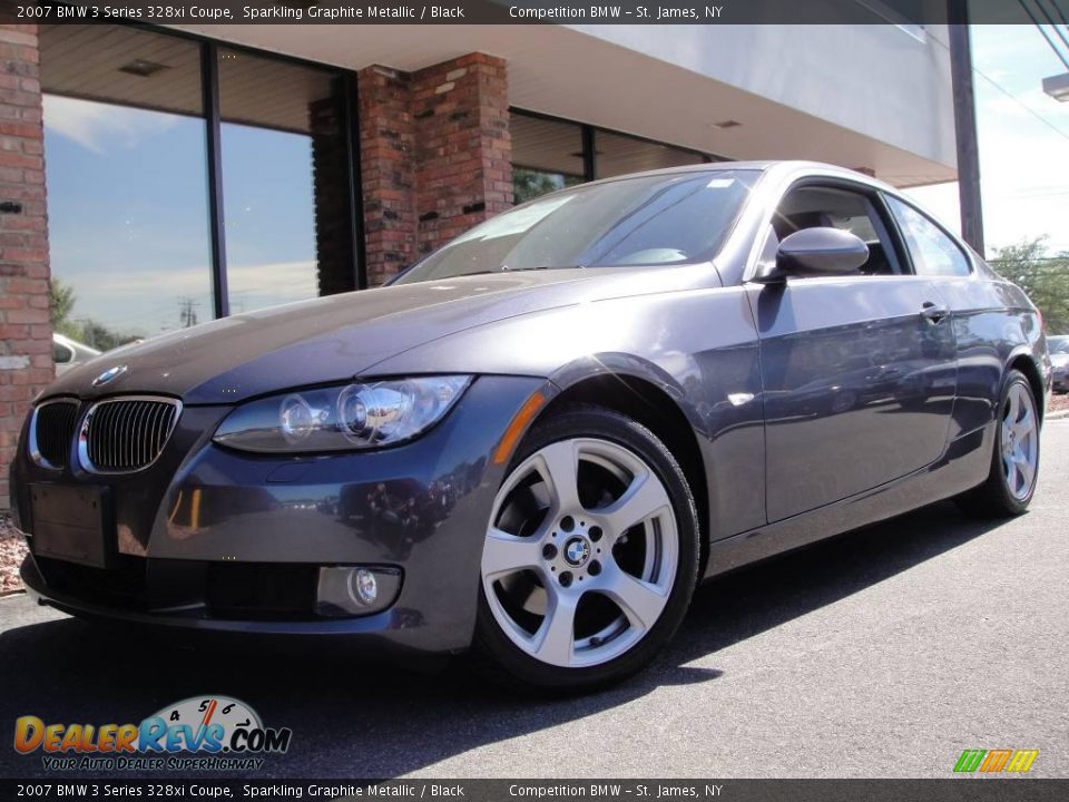 2007 BMW 3 Series 328xi Coupe Sparkling Graphite Metallic / Black Photo #1