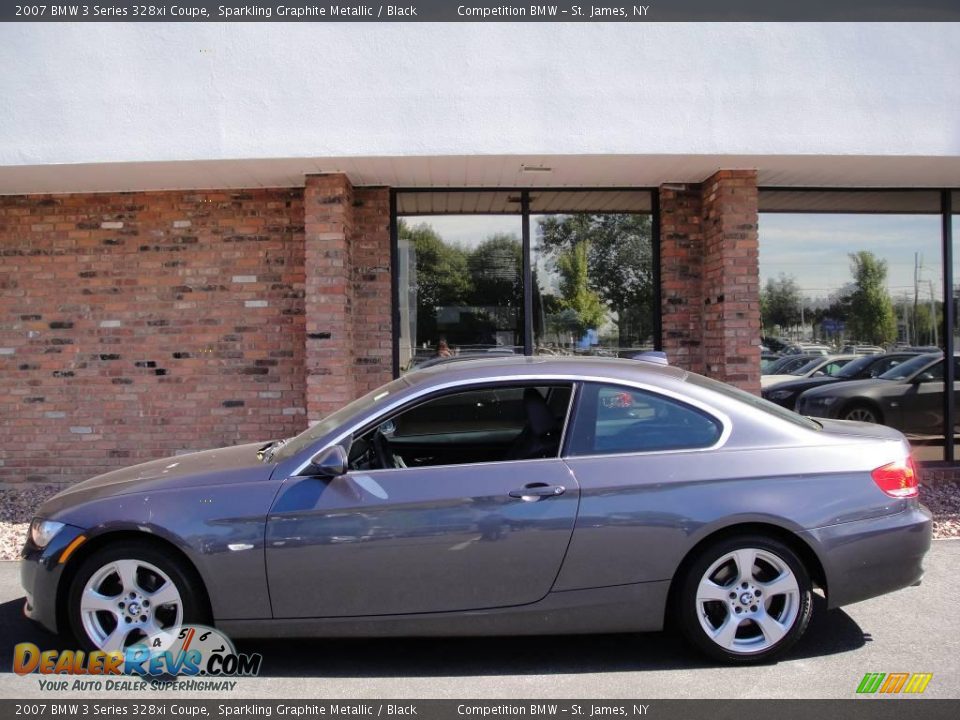 2007 BMW 3 Series 328xi Coupe Sparkling Graphite Metallic / Black Photo #3