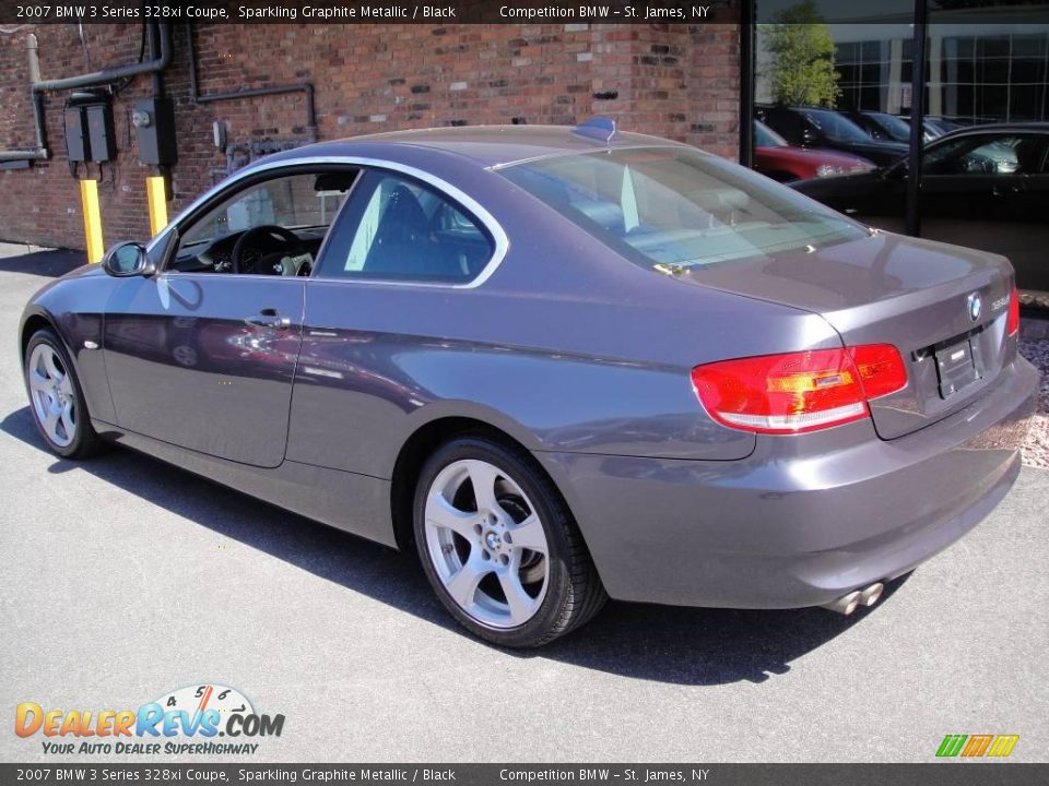 2007 BMW 3 Series 328xi Coupe Sparkling Graphite Metallic / Black Photo #4