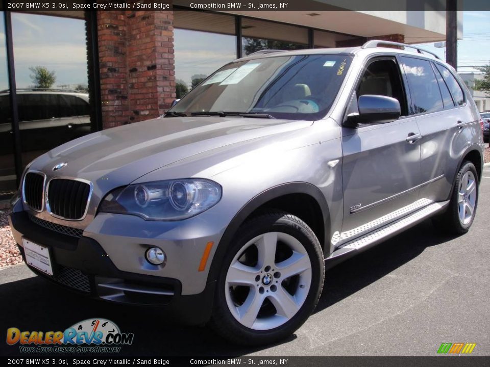 2007 BMW X5 3.0si Space Grey Metallic / Sand Beige Photo #1