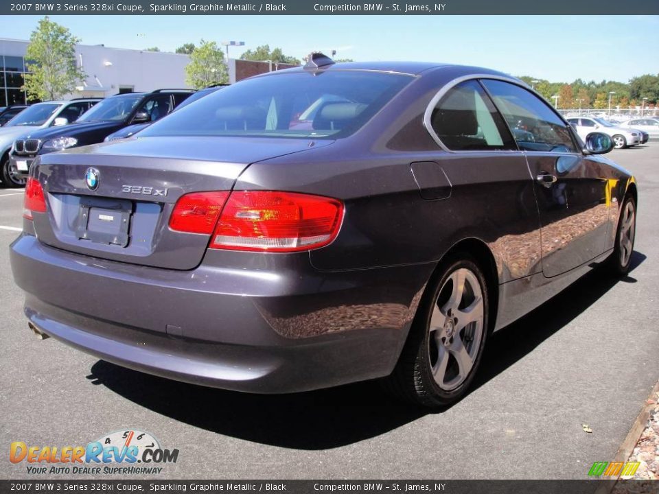 2007 BMW 3 Series 328xi Coupe Sparkling Graphite Metallic / Black Photo #6