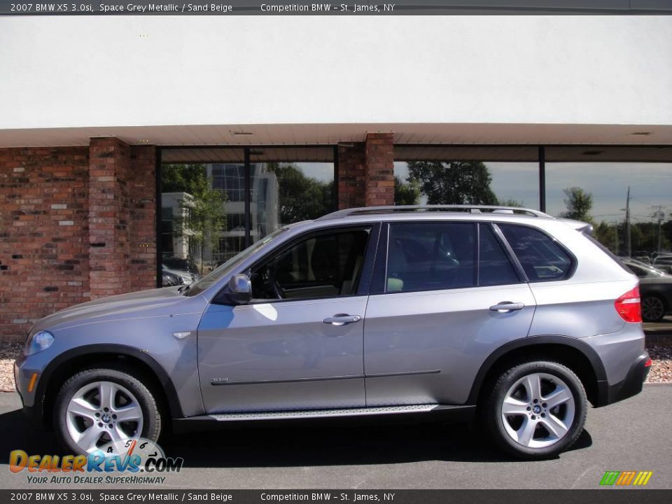 2007 BMW X5 3.0si Space Grey Metallic / Sand Beige Photo #3