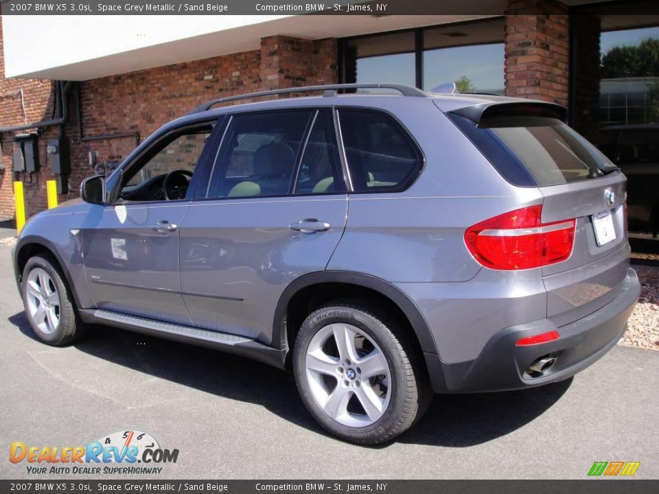 2007 BMW X5 3.0si Space Grey Metallic / Sand Beige Photo #4