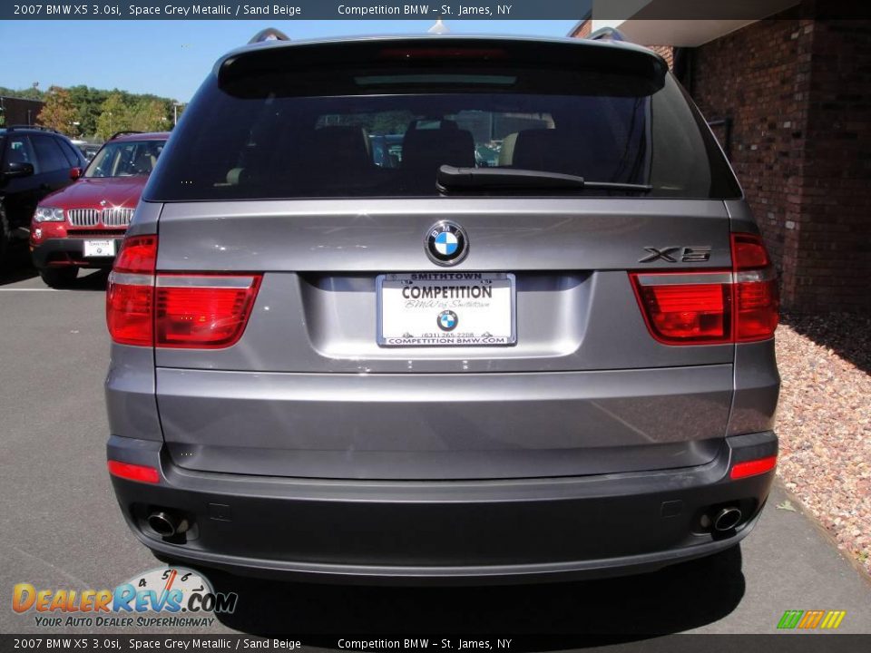 2007 BMW X5 3.0si Space Grey Metallic / Sand Beige Photo #5