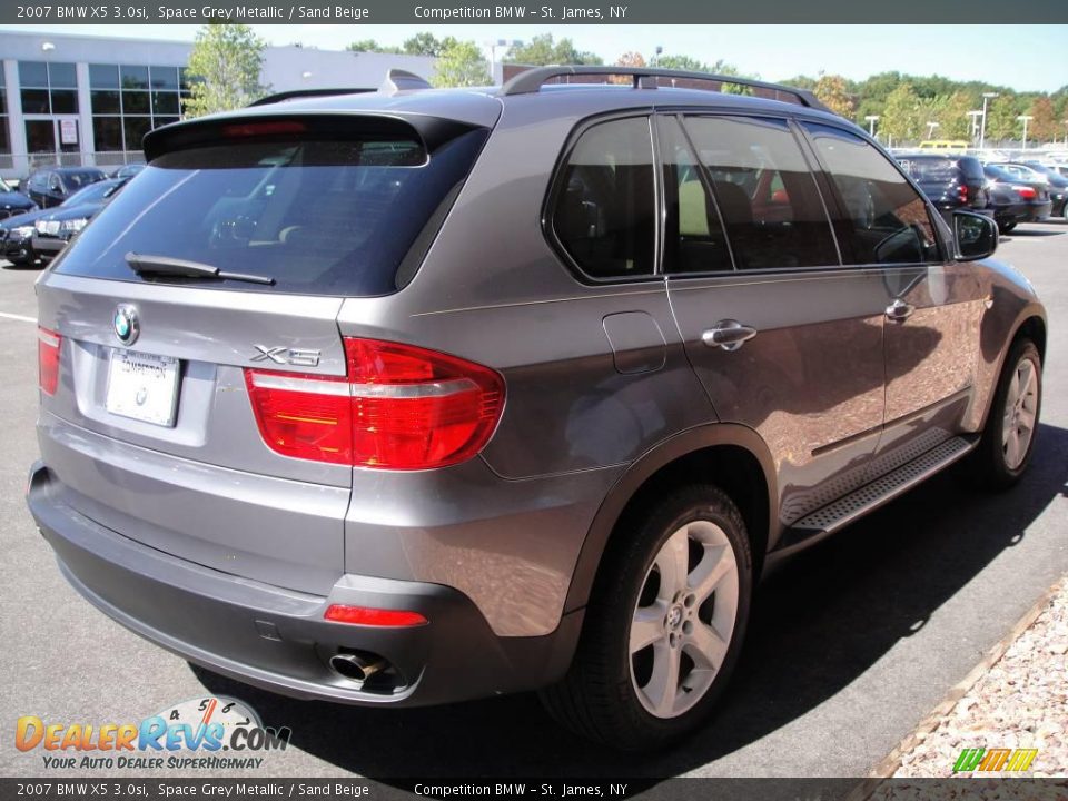 2007 BMW X5 3.0si Space Grey Metallic / Sand Beige Photo #6