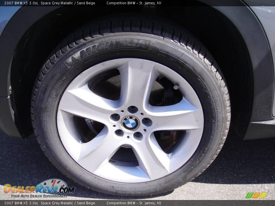 2007 BMW X5 3.0si Space Grey Metallic / Sand Beige Photo #7