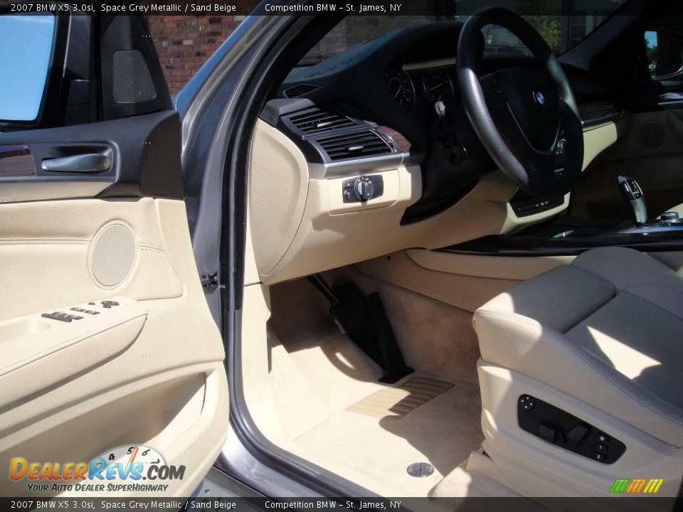 2007 BMW X5 3.0si Space Grey Metallic / Sand Beige Photo #10