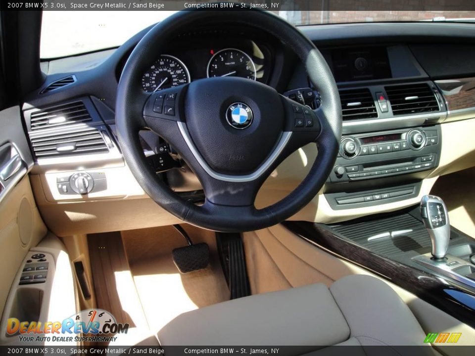 2007 BMW X5 3.0si Space Grey Metallic / Sand Beige Photo #11