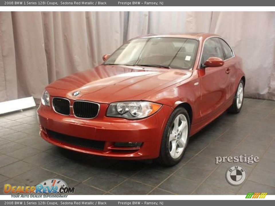 2008 BMW 1 Series 128i Coupe Sedona Red Metallic / Black Photo #1