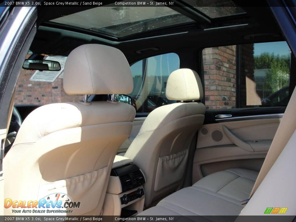 2007 BMW X5 3.0si Space Grey Metallic / Sand Beige Photo #13