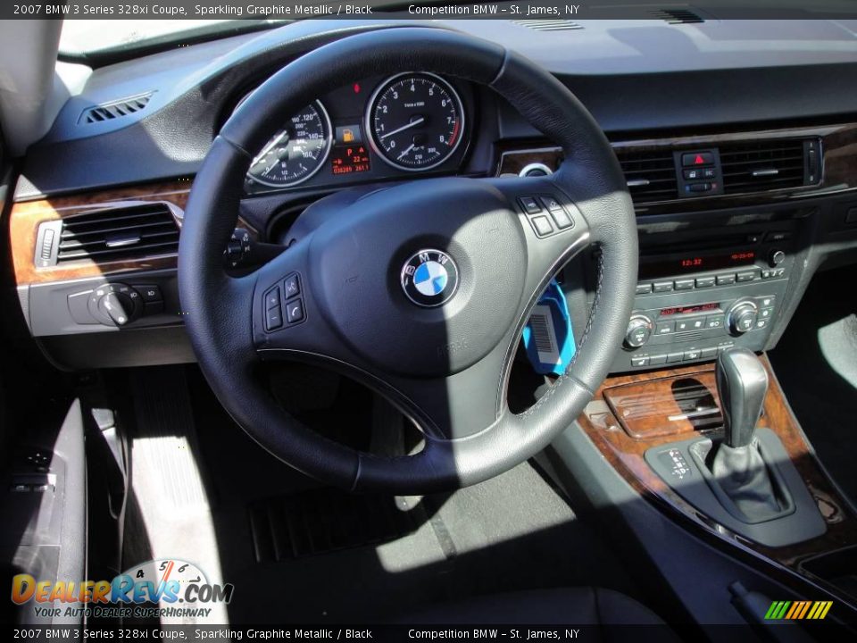 2007 BMW 3 Series 328xi Coupe Sparkling Graphite Metallic / Black Photo #11