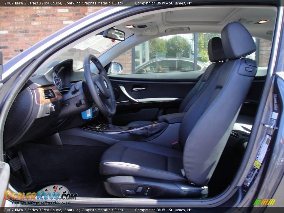 2007 BMW 3 Series 328xi Coupe Sparkling Graphite Metallic / Black Photo #12