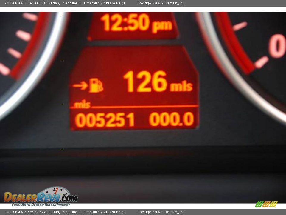 2009 BMW 5 Series 528i Sedan Neptune Blue Metallic / Cream Beige Photo #6