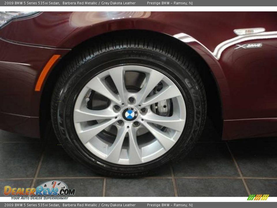 2009 BMW 5 Series 535xi Sedan Barbera Red Metallic / Grey Dakota Leather Photo #7