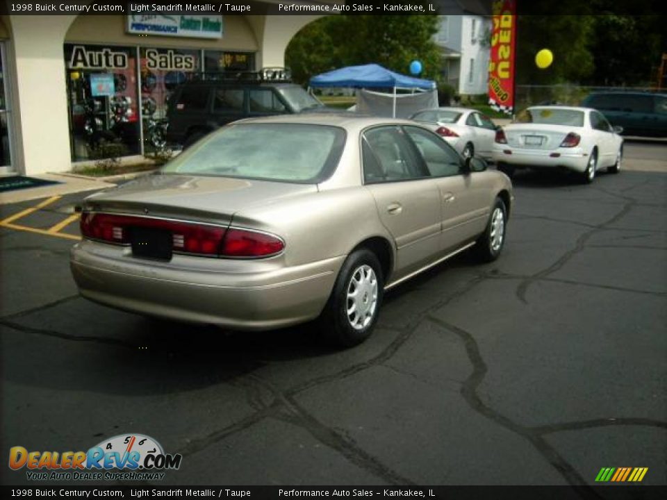 1998 Buick Century Custom Light Sandrift Metallic / Taupe Photo #4