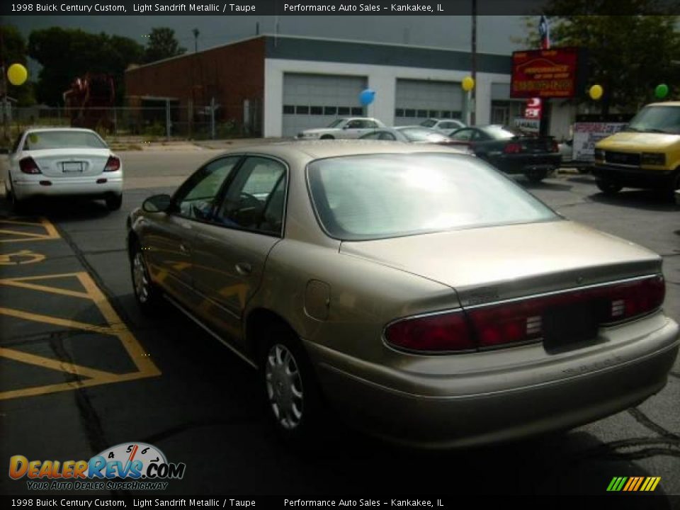 1998 Buick Century Custom Light Sandrift Metallic / Taupe Photo #6
