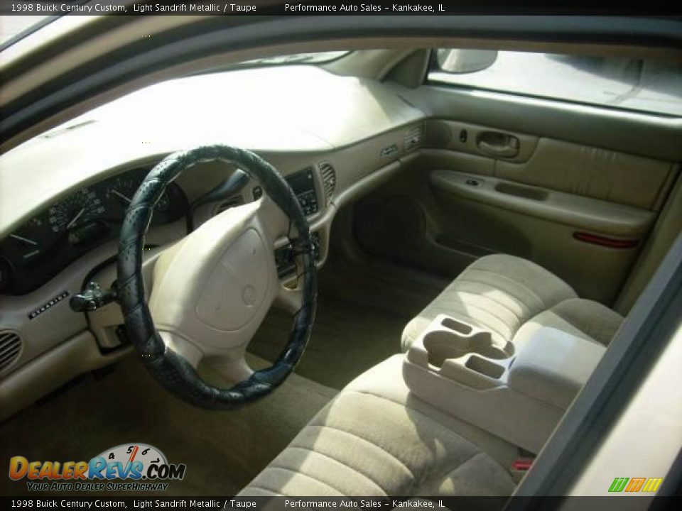 1998 Buick Century Custom Light Sandrift Metallic / Taupe Photo #8
