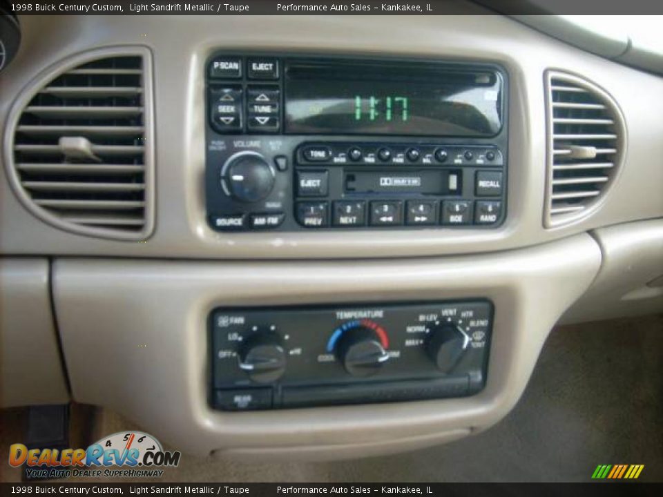 1998 Buick Century Custom Light Sandrift Metallic / Taupe Photo #12