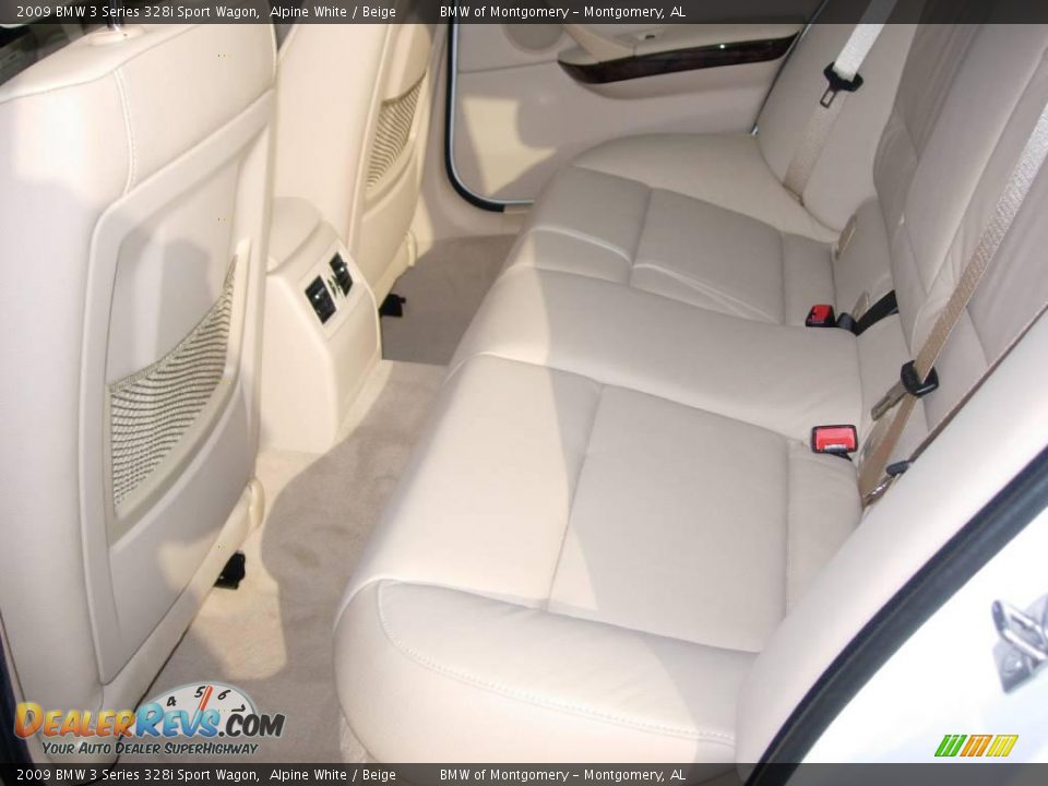 2009 BMW 3 Series 328i Sport Wagon Alpine White / Beige Photo #17