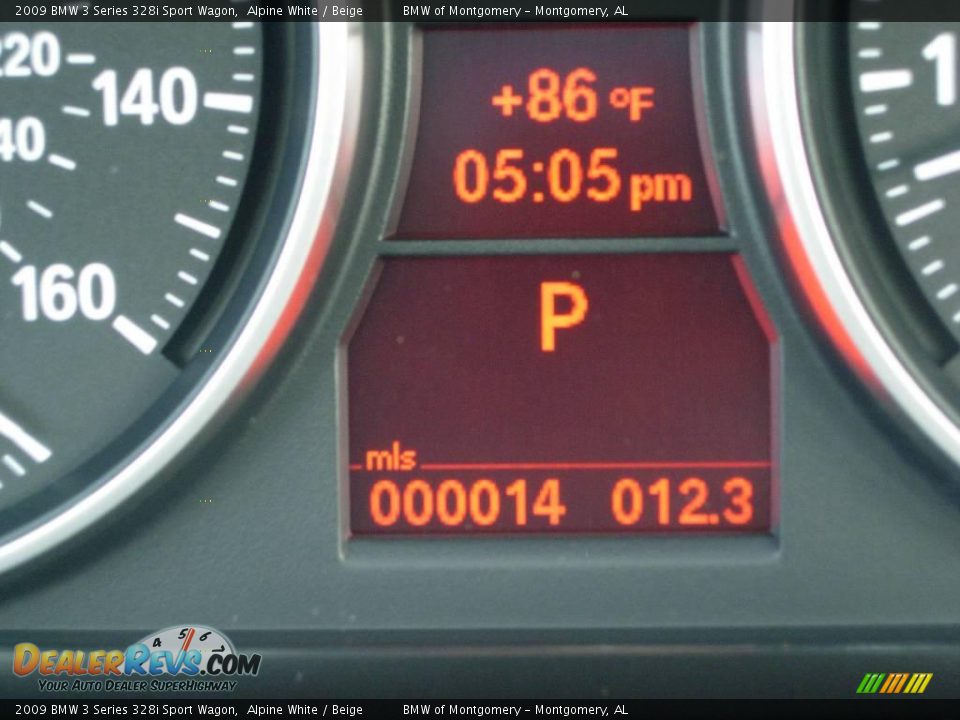 2009 BMW 3 Series 328i Sport Wagon Alpine White / Beige Photo #19