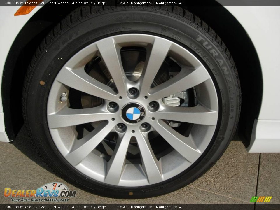 2009 BMW 3 Series 328i Sport Wagon Alpine White / Beige Photo #21