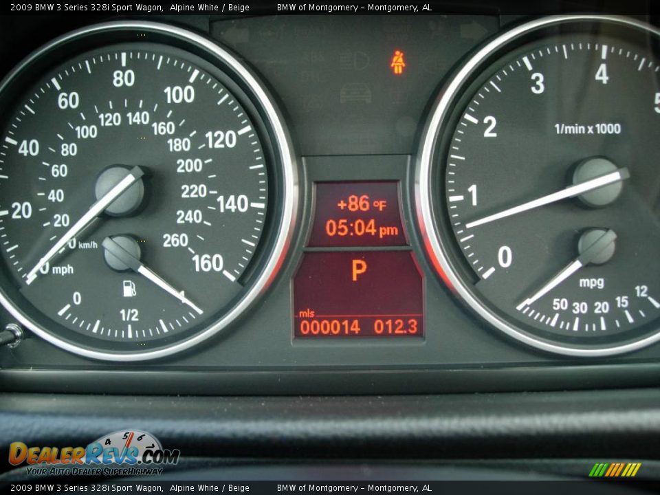 2009 BMW 3 Series 328i Sport Wagon Alpine White / Beige Photo #22