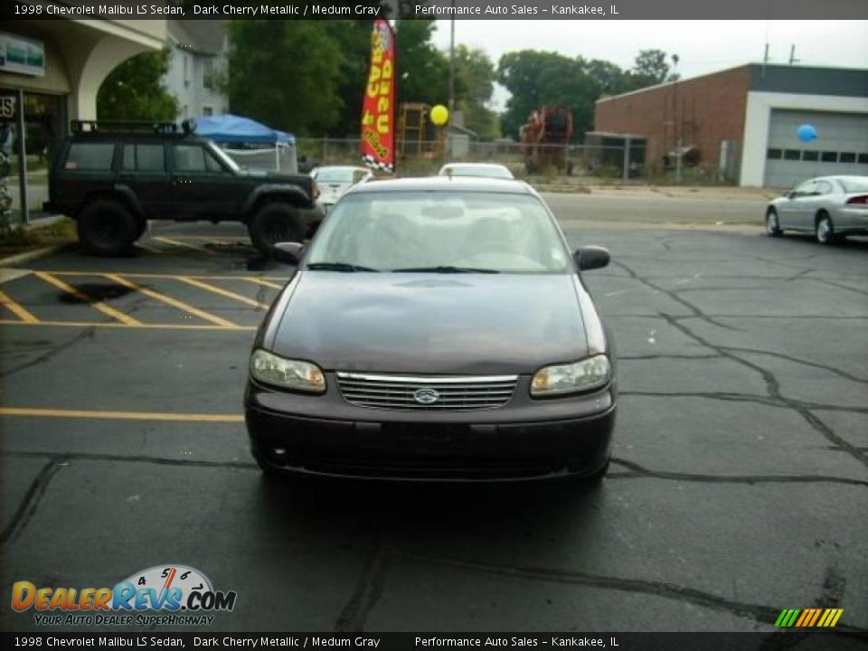 1998 Chevrolet Malibu LS Sedan Dark Cherry Metallic / Medum Gray Photo #1