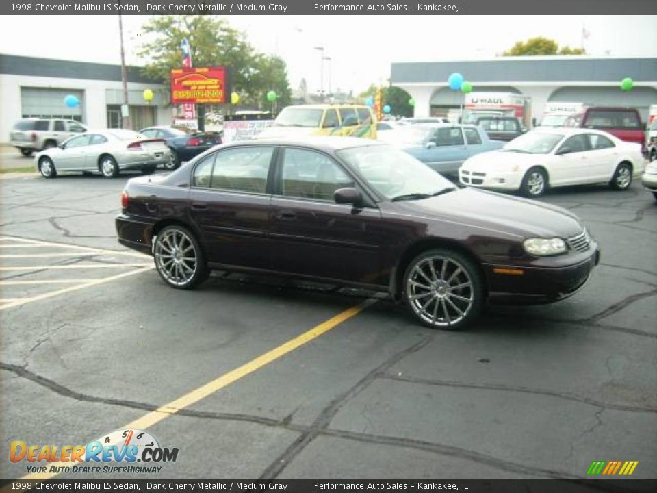 1998 Chevrolet Malibu LS Sedan Dark Cherry Metallic / Medum Gray Photo #3
