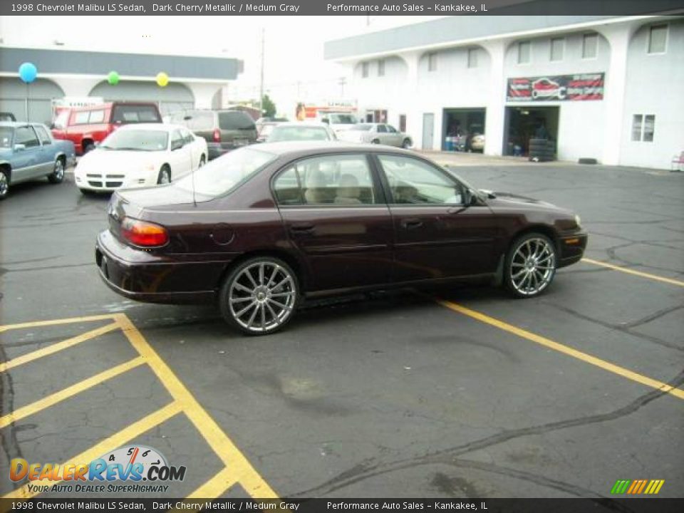 1998 Chevrolet Malibu LS Sedan Dark Cherry Metallic / Medum Gray Photo #4