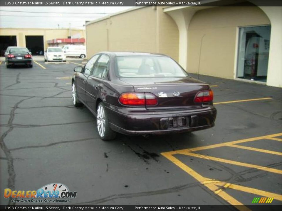 1998 Chevrolet Malibu LS Sedan Dark Cherry Metallic / Medum Gray Photo #6