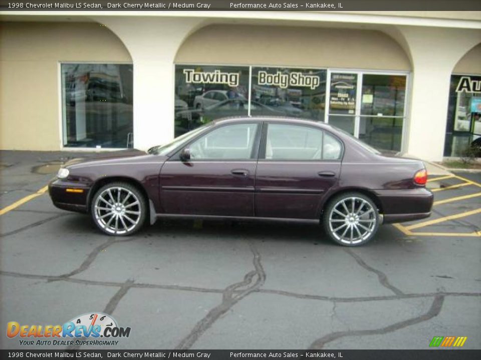 1998 Chevrolet Malibu LS Sedan Dark Cherry Metallic / Medum Gray Photo #8