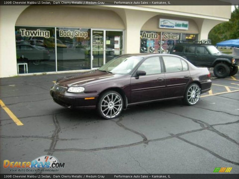 1998 Chevrolet Malibu LS Sedan Dark Cherry Metallic / Medum Gray Photo #9