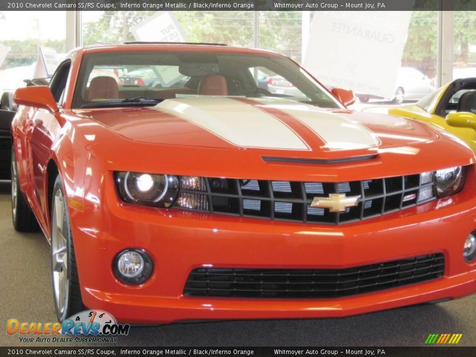 2010 Chevrolet Camaro SS/RS Coupe Inferno Orange Metallic / Black/Inferno Orange Photo #2