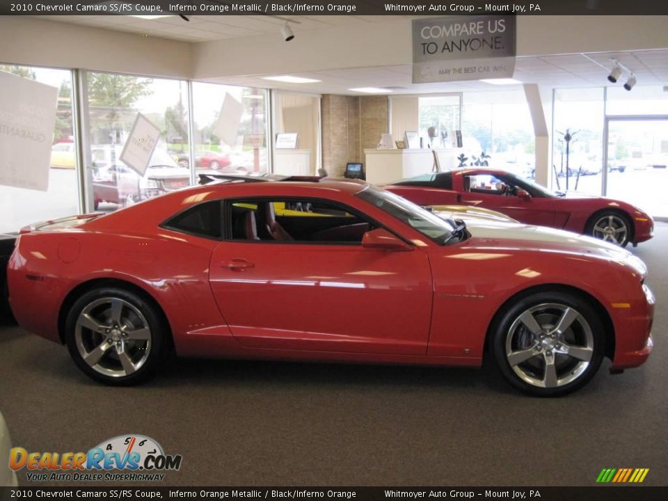 2010 Chevrolet Camaro SS/RS Coupe Inferno Orange Metallic / Black/Inferno Orange Photo #3